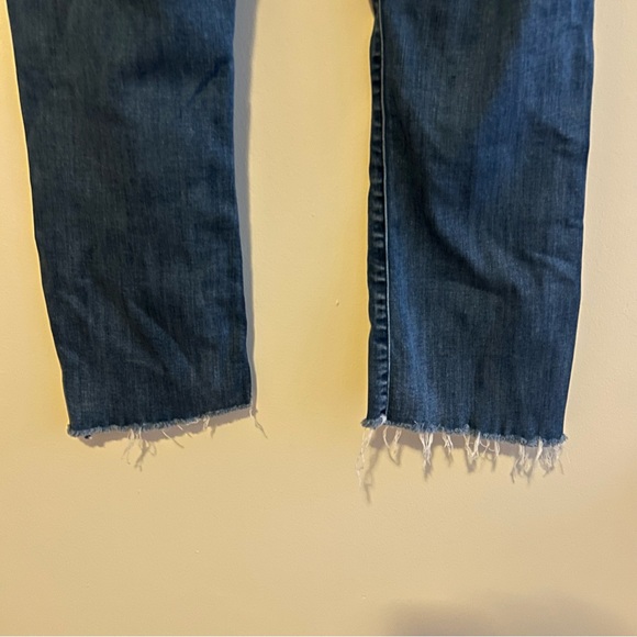Mother Jeans Insider Crop Step Fray Not Rough Enough Blue Denim Women's Size 30 - Picture 15 of 15